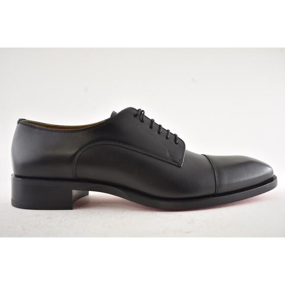 Christian Louboutin Cortomale Flat Black Leather Dress Oxford Derby Loafer 45 12 main image 15